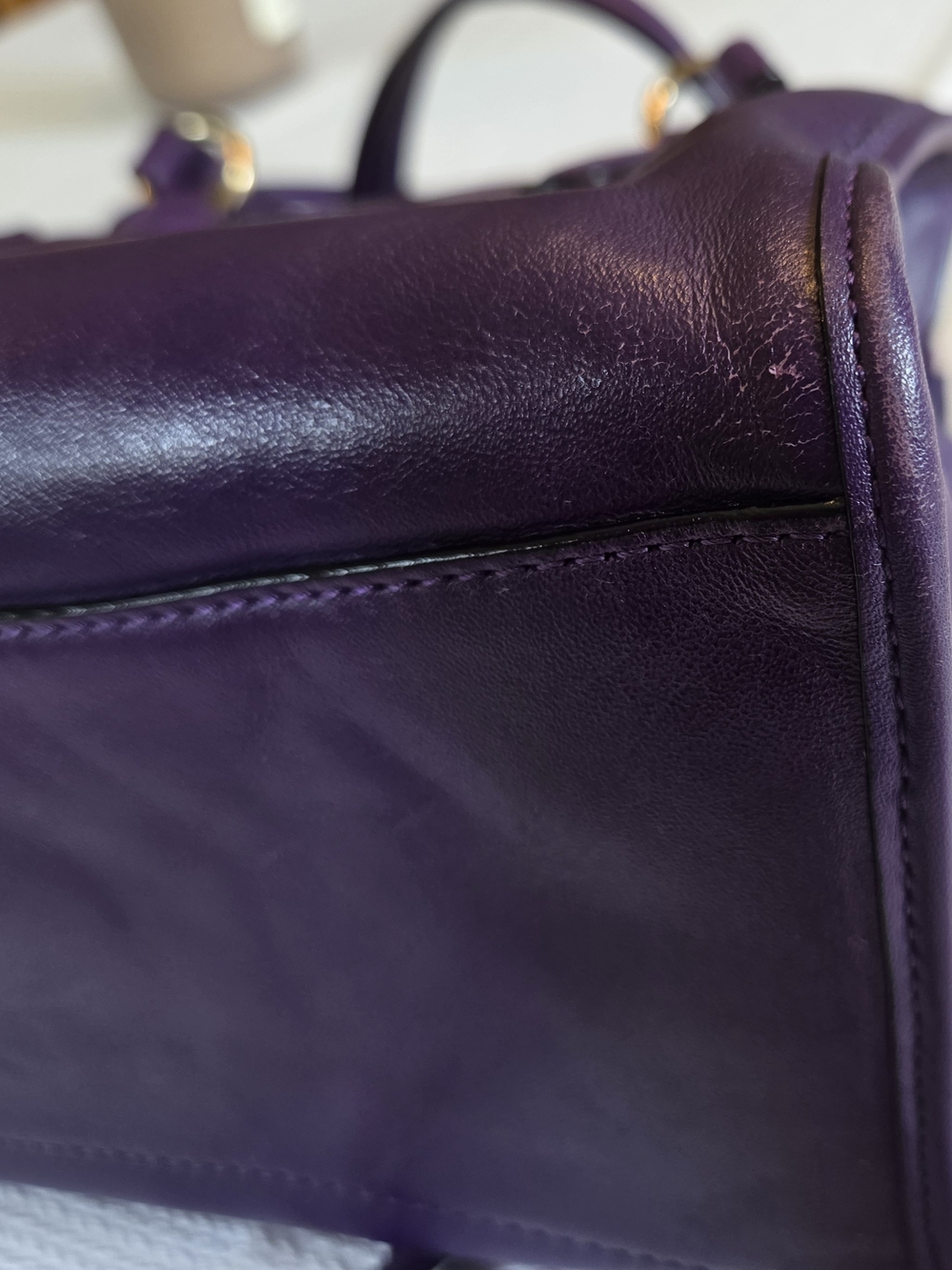 COACH Purple Leather Crosby Carryall - Picture 7 of 15